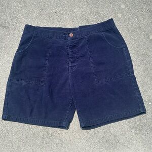 Men's Navy Flat Front Casual Shorts